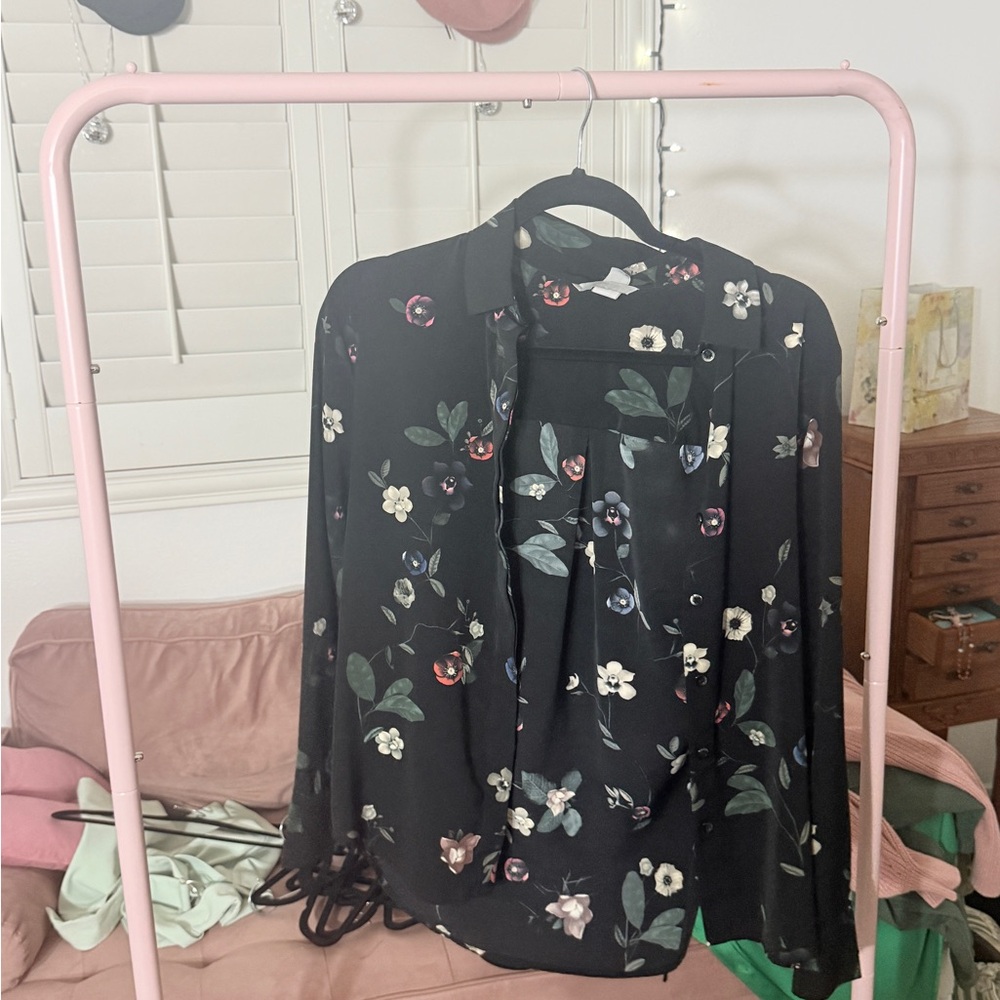 Floral Black Women's Jacket